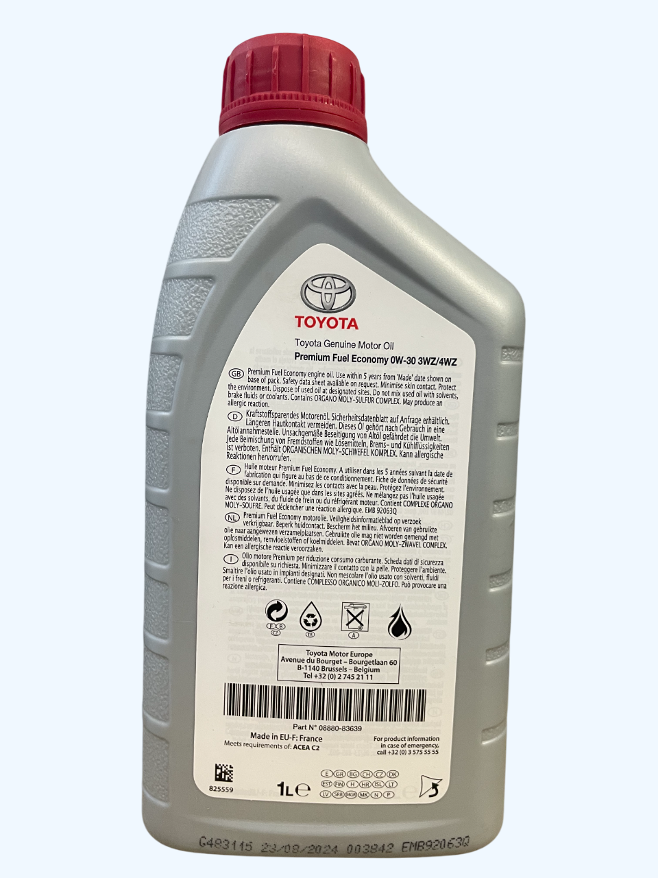 Моторна олива toyota engine oil 0w30 pfe 3wz/4wz 1л (08880-83639
